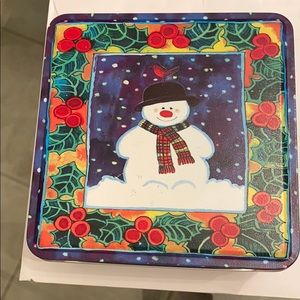 Snowman Candy Tin
